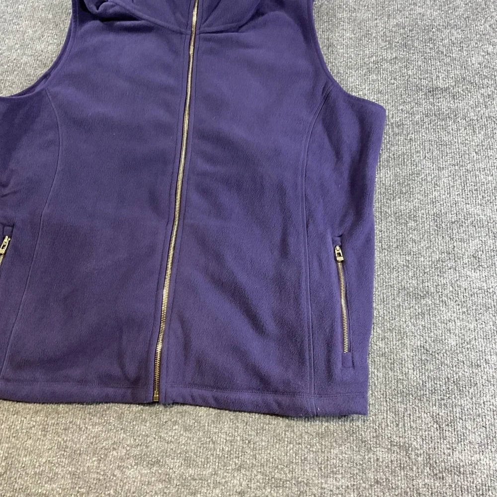 Calvin Klein Performance Mens Purple Fleece Full Zip Vest 3X PFSX9573 WD0 NEW